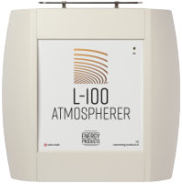 Der Atmospherer XL. Ebenfalls ein weißer, rechteckiger Kasten aus Plastik.